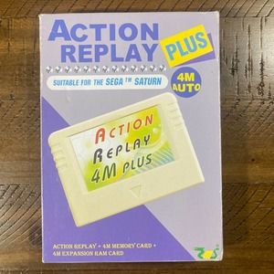 Action Replay 4M Plus - Sega Saturn - Complete in Box - Good Condition
